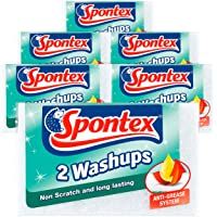 Spontex - Estropajos anti arañazos – Paquete de 6- Total 12